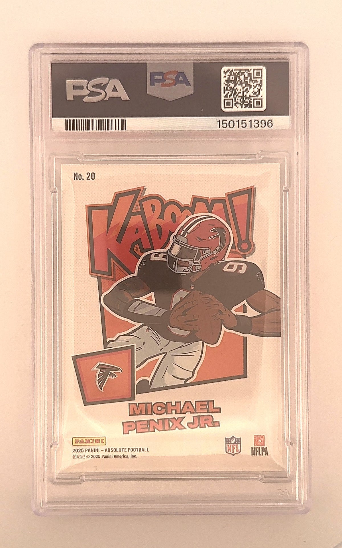 2025 Panini Absolute Kaboom Horizontal Michael Penix Jr. #20 PSA 9 — back