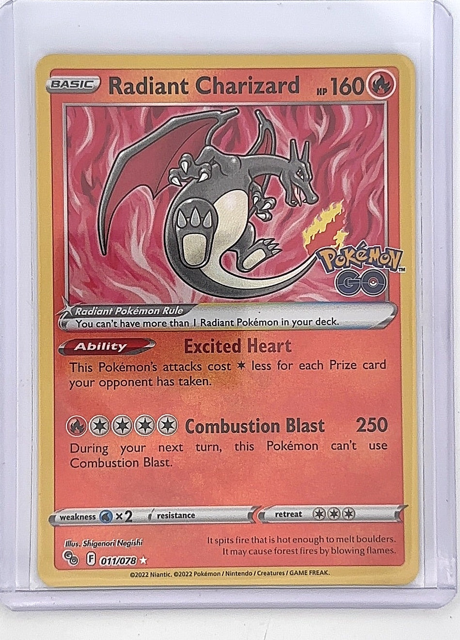 Radiant Charizard #011/078 — front