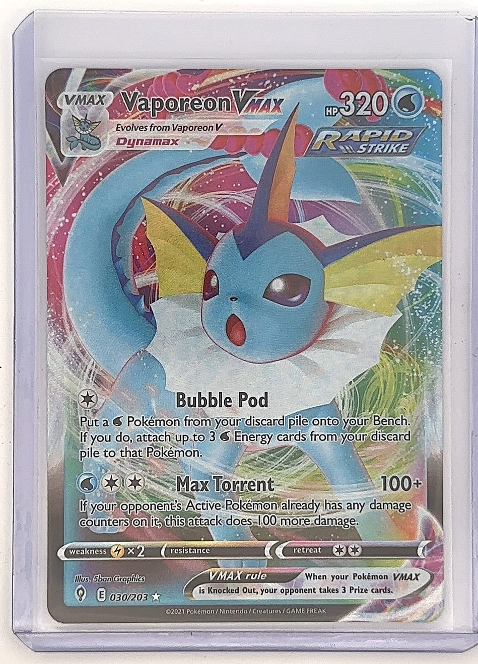 Vaporeon VMAX #030/203 — front
