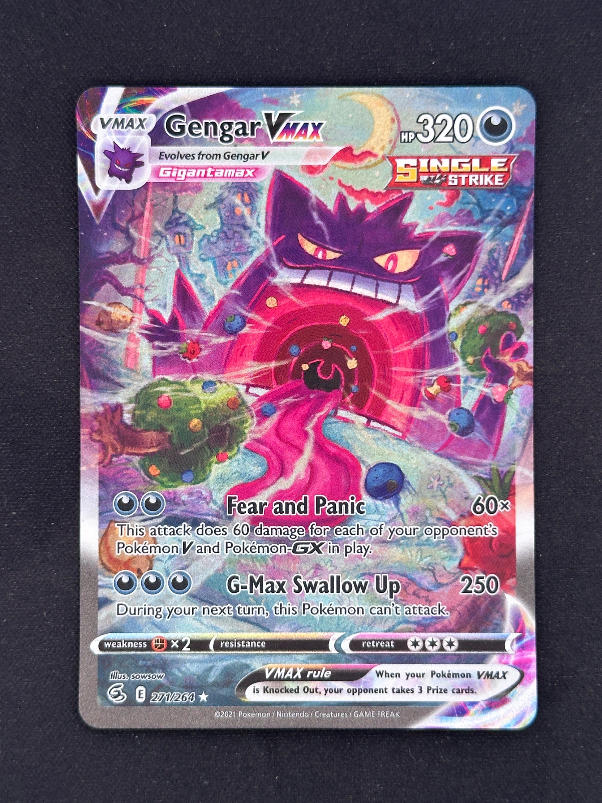 Gengar VMAX (Alternate Art Secret) SWSH08: Fusion Strike #271/264 — front