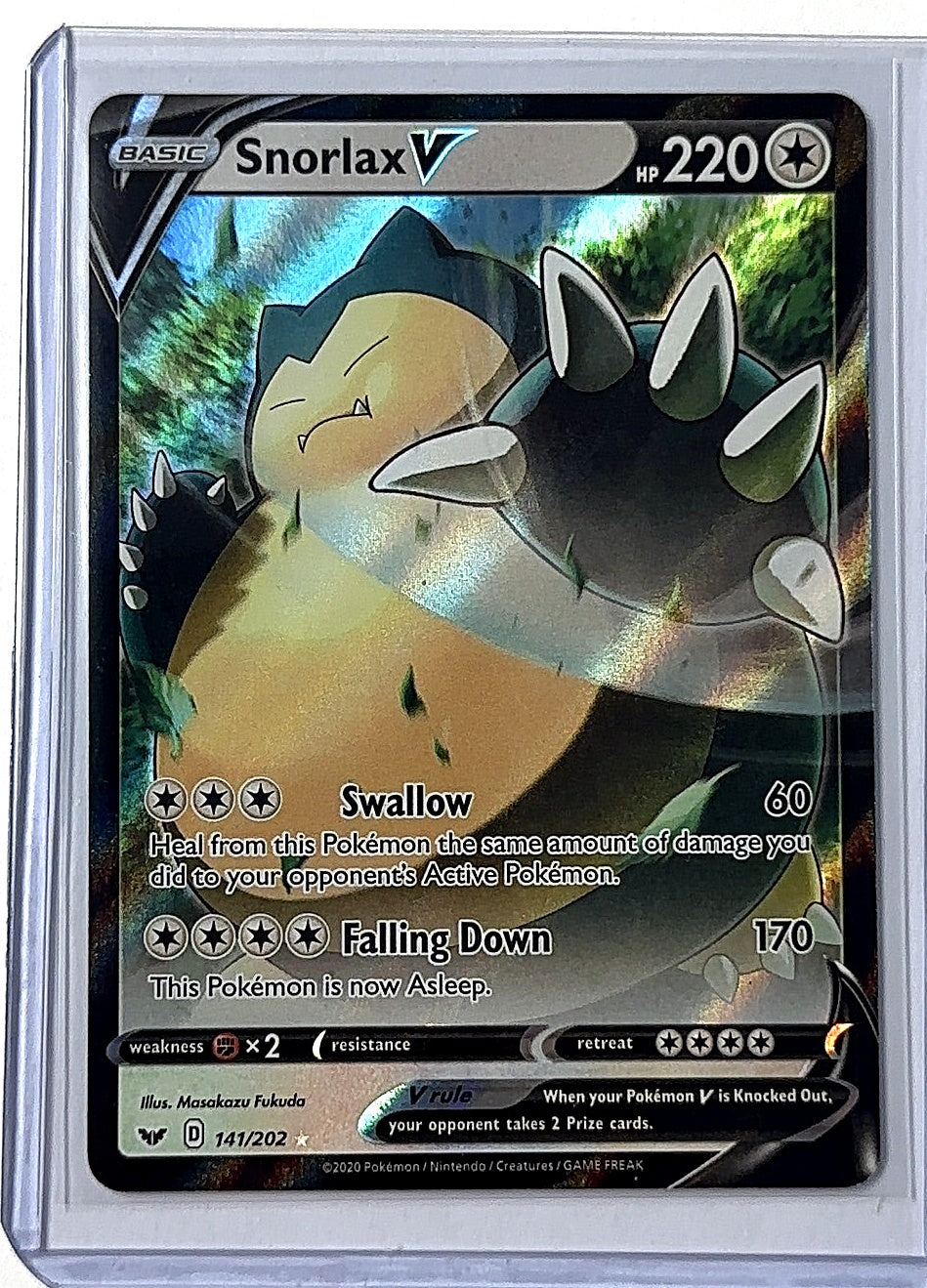 Snorlax V #141/202 — front