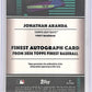 2023 Topps Finest Autographs Jonathan Aranda [Green] #FA-JA — back