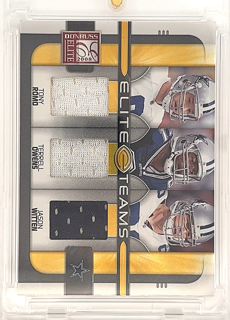 2008 Donruss Elite Teams Romo Owens Witten ET-1 028/199 — front