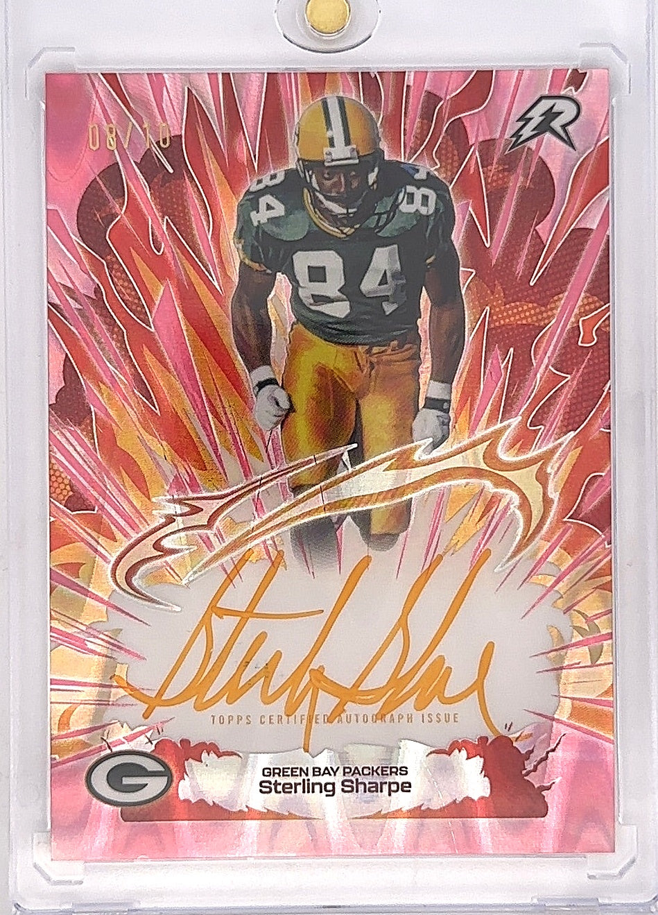 2025 Topps Resurgence Arc Flash Autograph Sterling Sharpe /10 [Pink] #AFA-SS — front