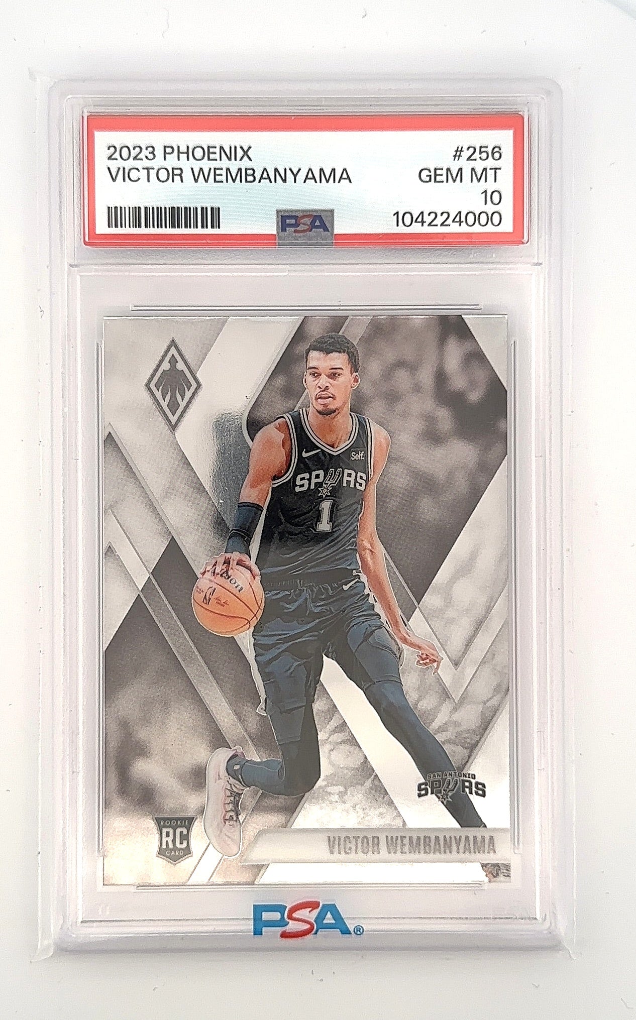 2023 Panini Phoenix Victor Wembanyama #256 RC PSA 10 — front