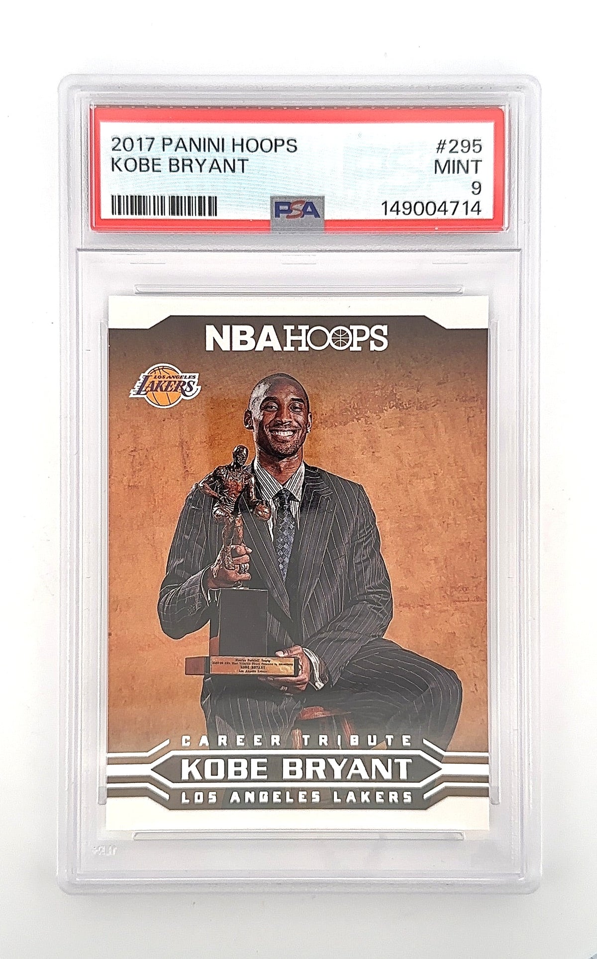 2017 Panini Hoops Kobe Bryant #295 PSA 9 — front