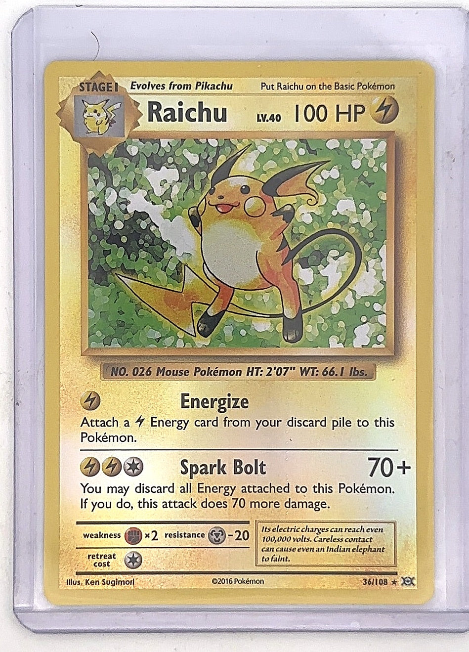 Raichu #36/108 — front