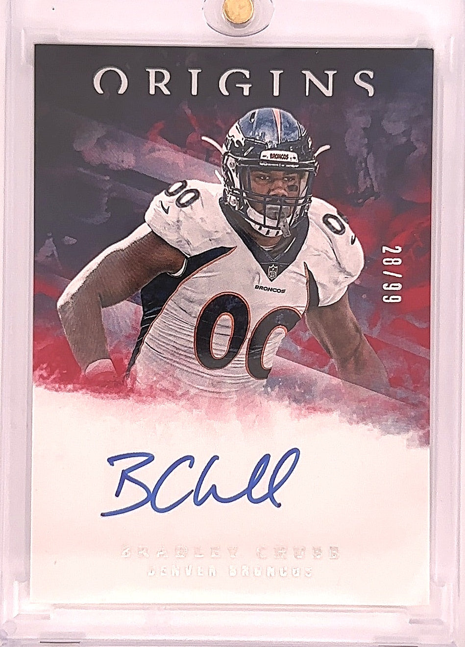 2018 Panini Origins Rookie Autographs Bradley Chubb /99 [Red] #RA-BC — front