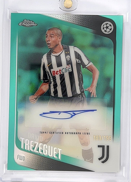 David Trezeguet Topps Chrome Auto /199 — front