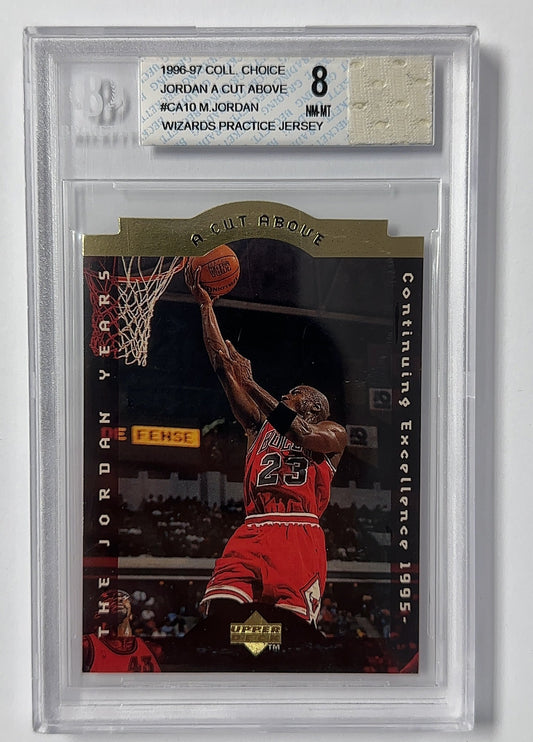 Michael Jordan - Beckett 8 Collector's Choice A Cut Above — front