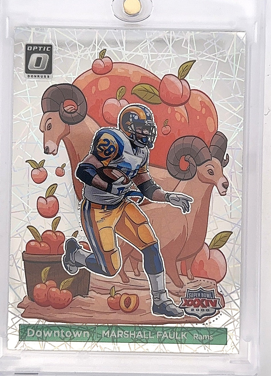2023 Panini Donruss Super Bowl Downtown Marshall Faulk #SBD-MF — front