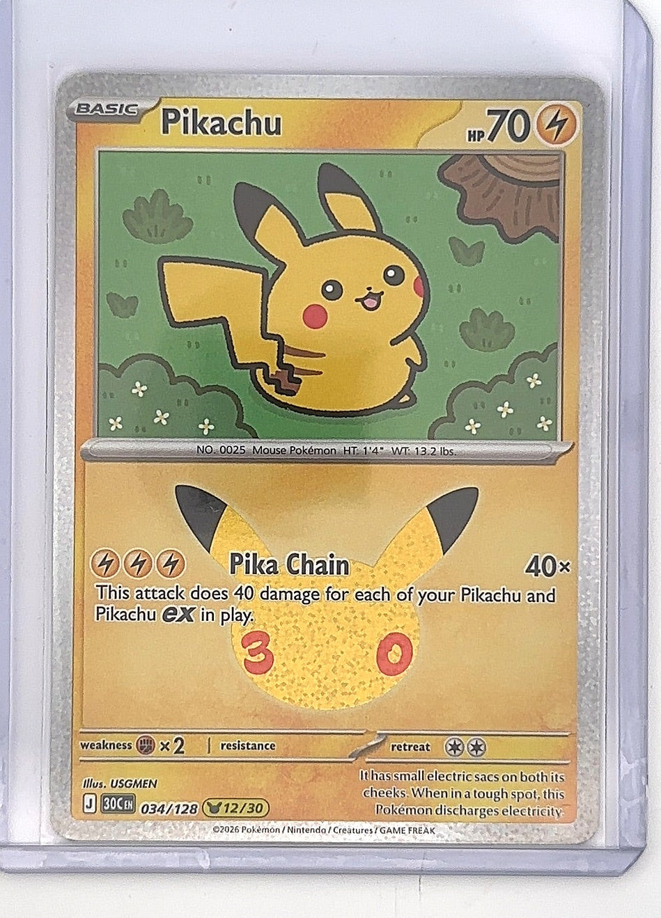 Pikachu - 034/128 #034/128 — front