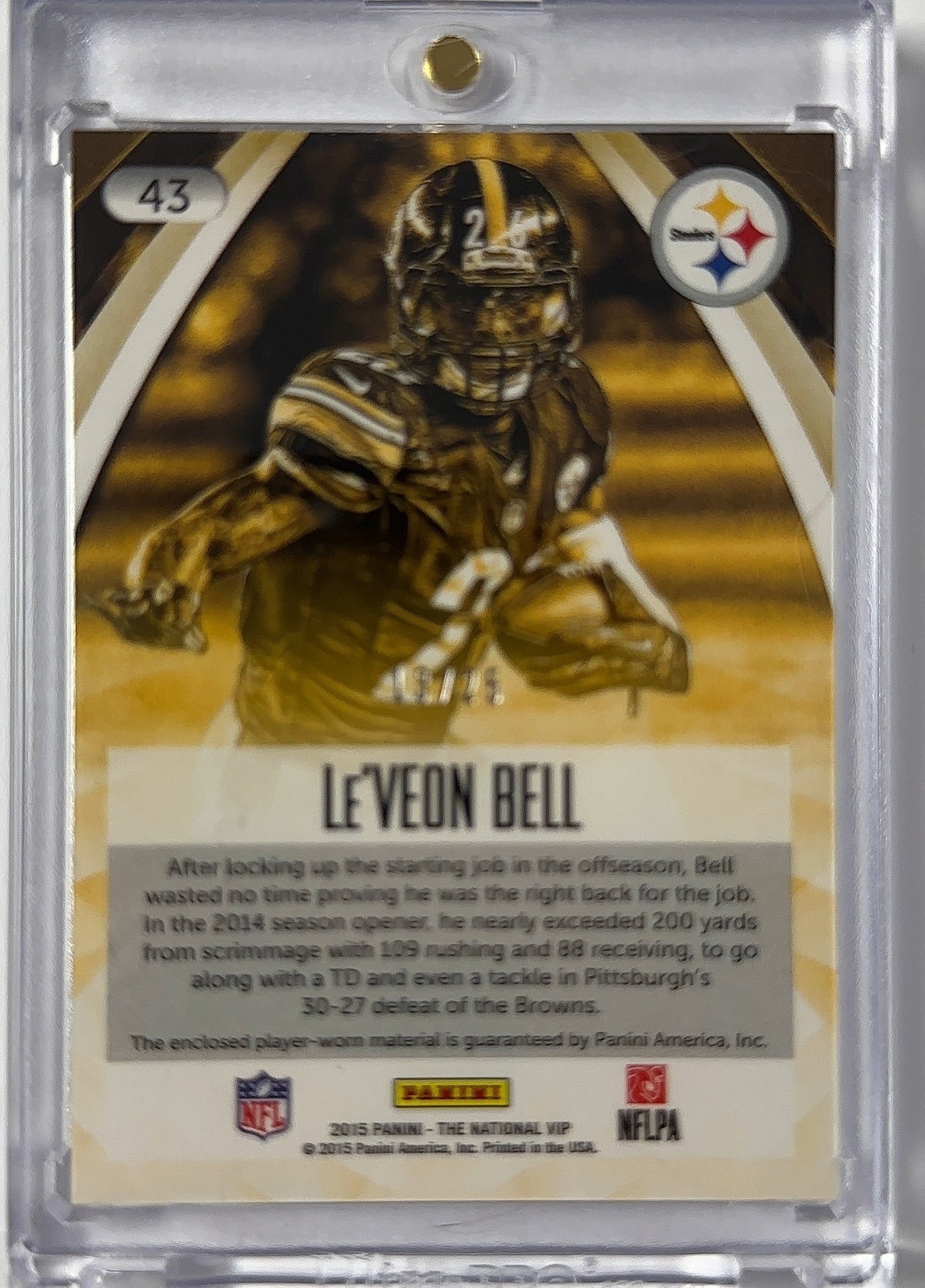 Le'Veon Bell Patch /25 Black Friday — back