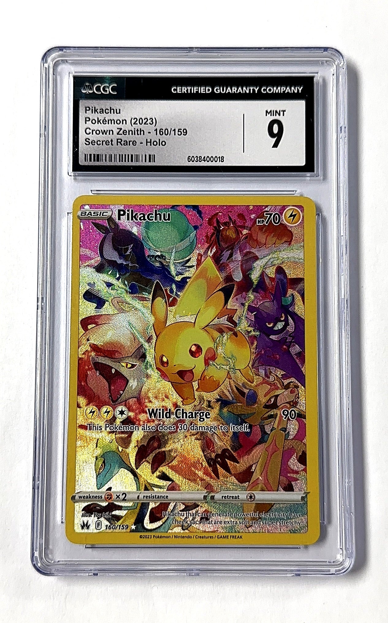 Pikachu (Secret) #160/159 CGC MINT 9 — front