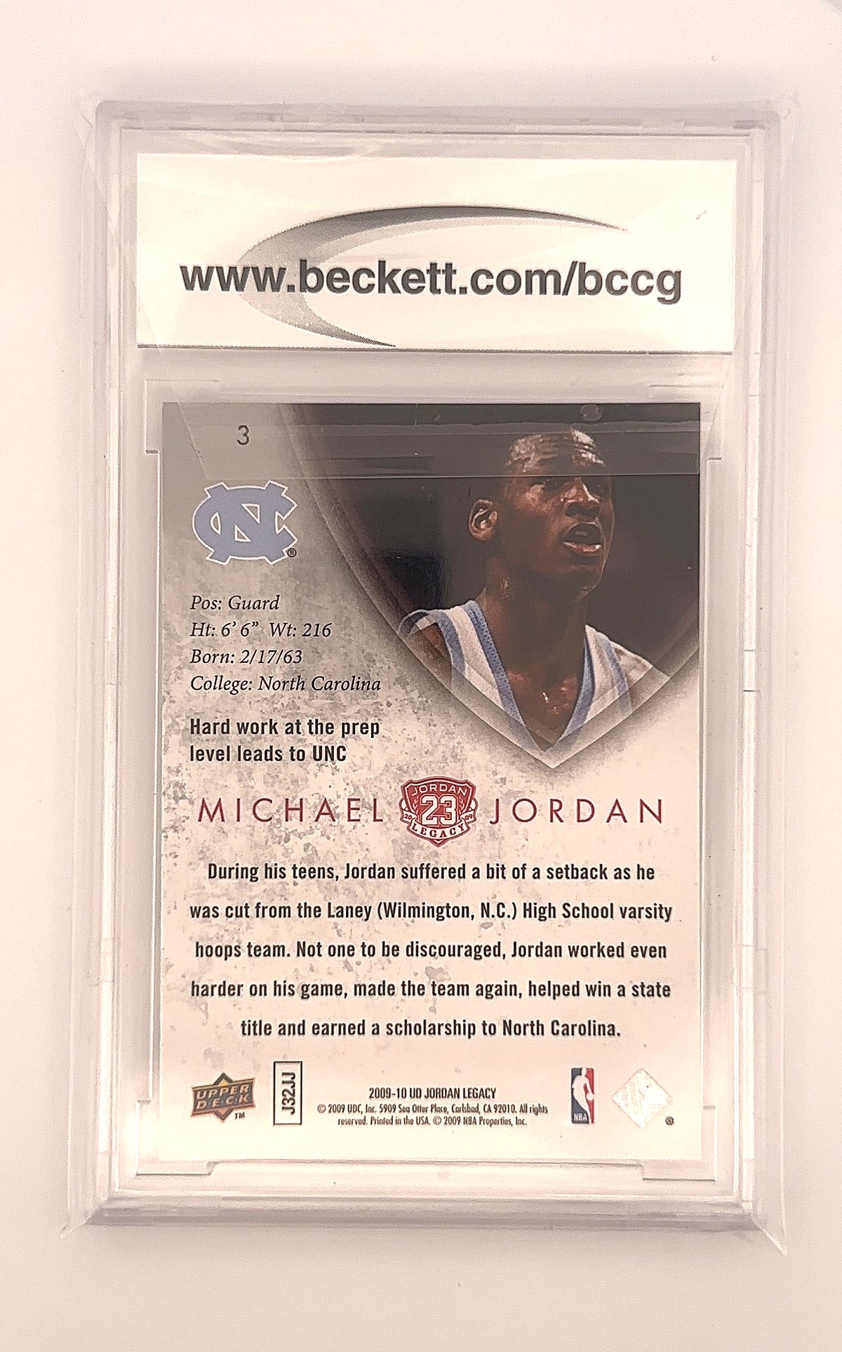 Michael Jordan MJ Legacy Collection 3 BGS PRISTINE 10 — back