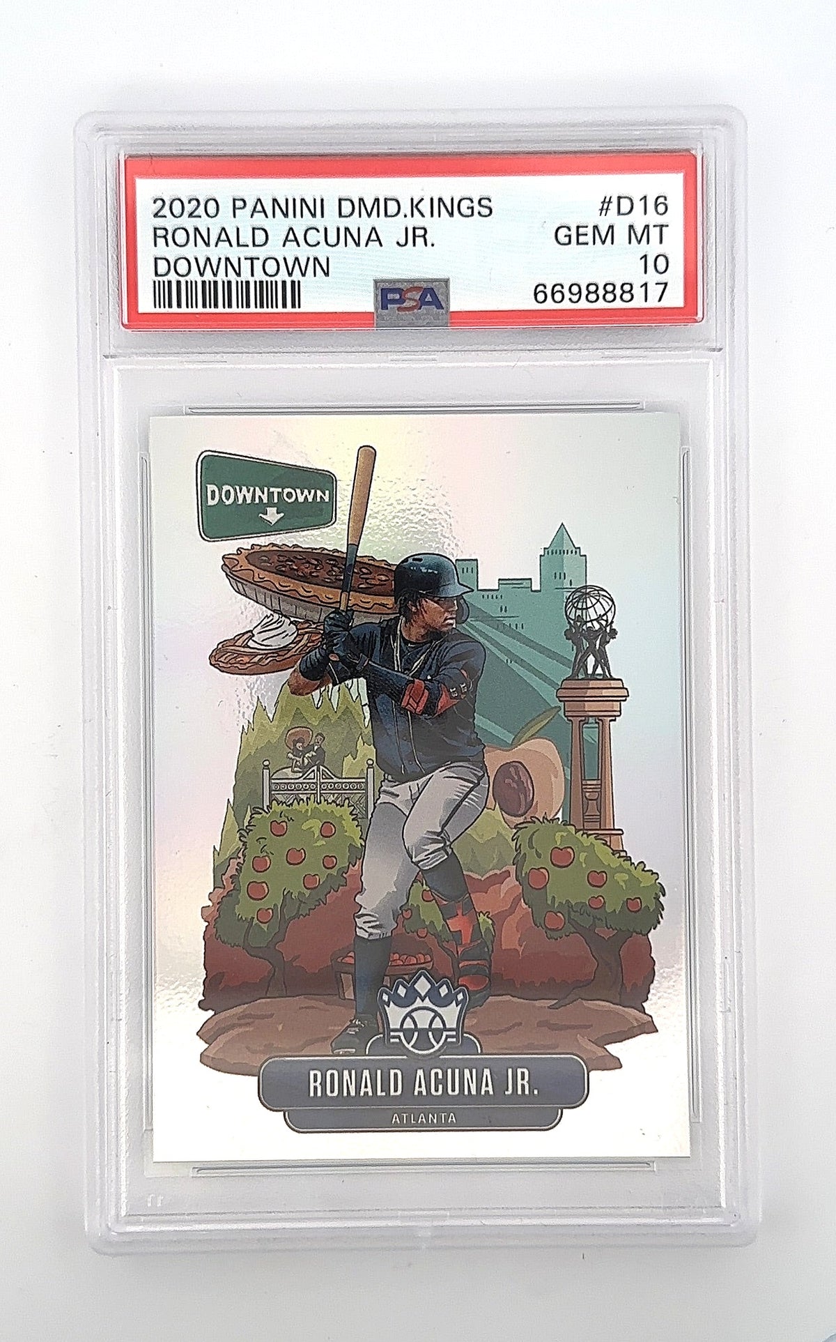 2020 Panini Diamond Kings Downtown Ronald Acuna Jr #D16 PSA 10 — front
