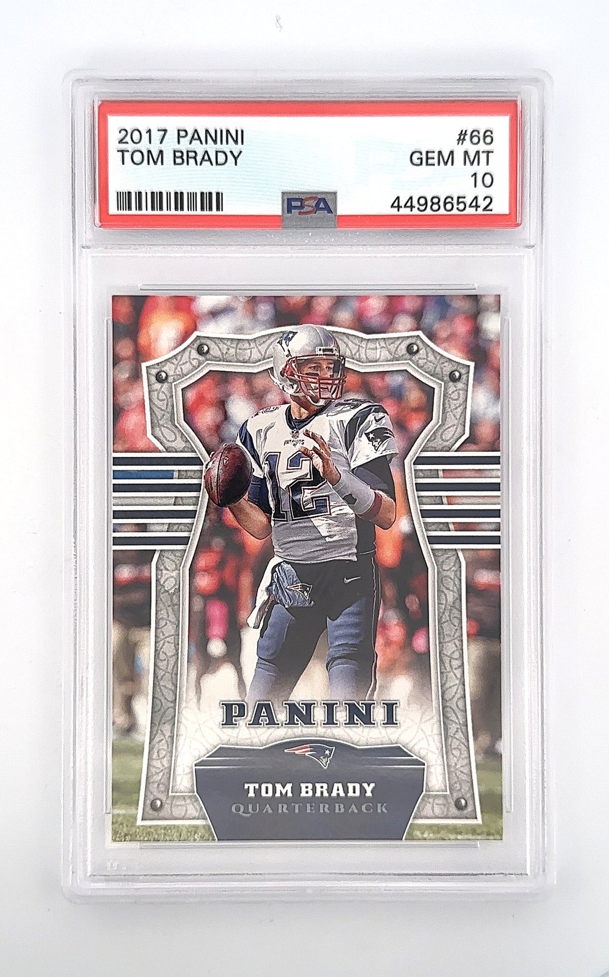 2017 Panini Absolute Tom Brady #66 PSA 10 — front