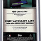 2026 Topps Finest Mega Autograph Jose Caballero [Mini-Diamond Refractor] #FMA-JC AUTO — back