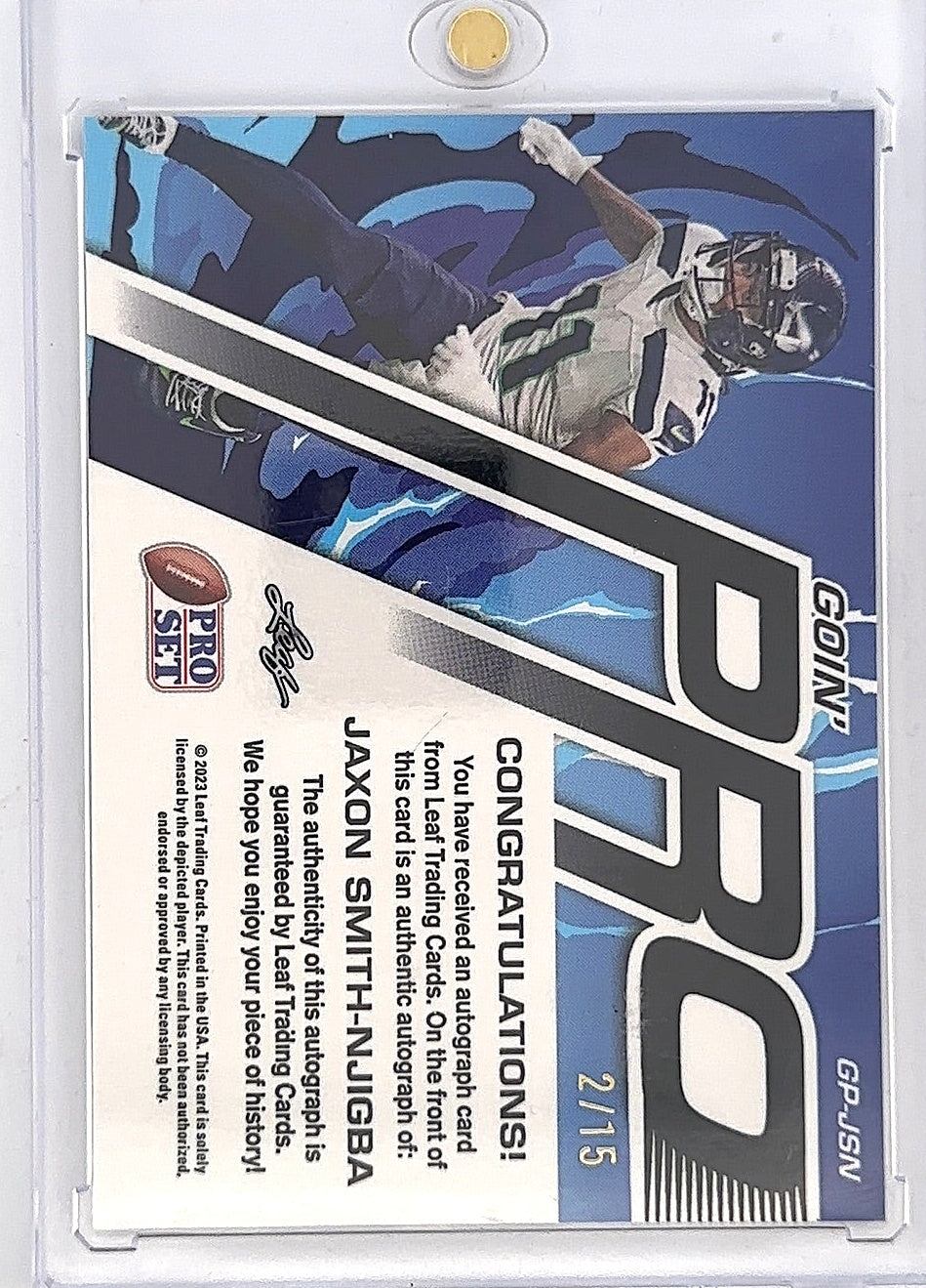 Jaxon Smith-Njigba Goin’ Pro #GP-JSN 2/15 — back