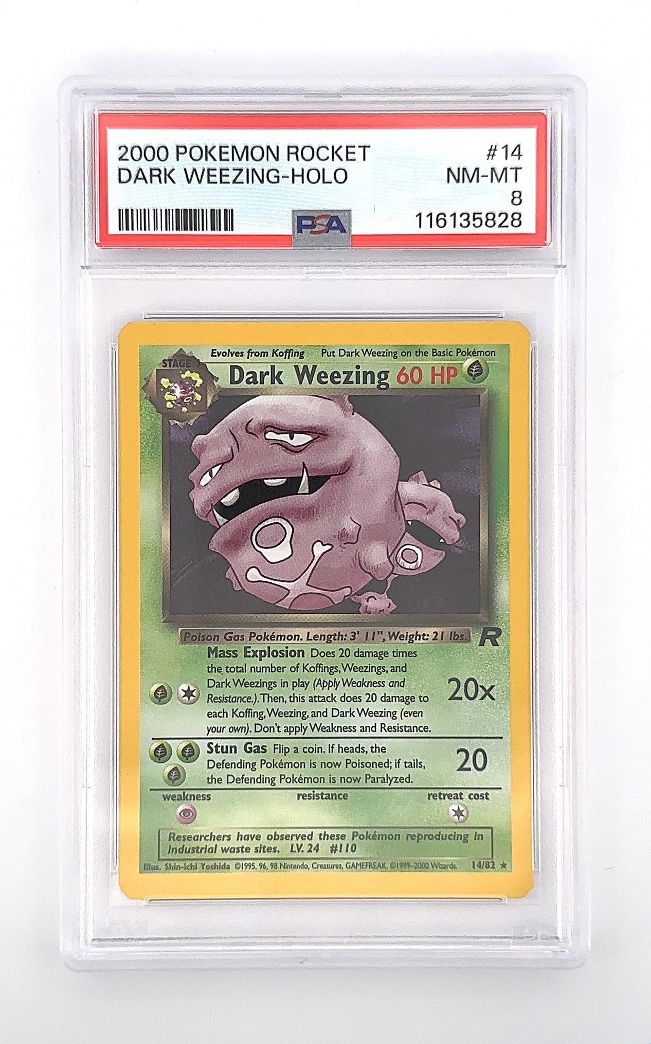 Dark Weezing (14) #14/82 PSA NM-MT 8 — front