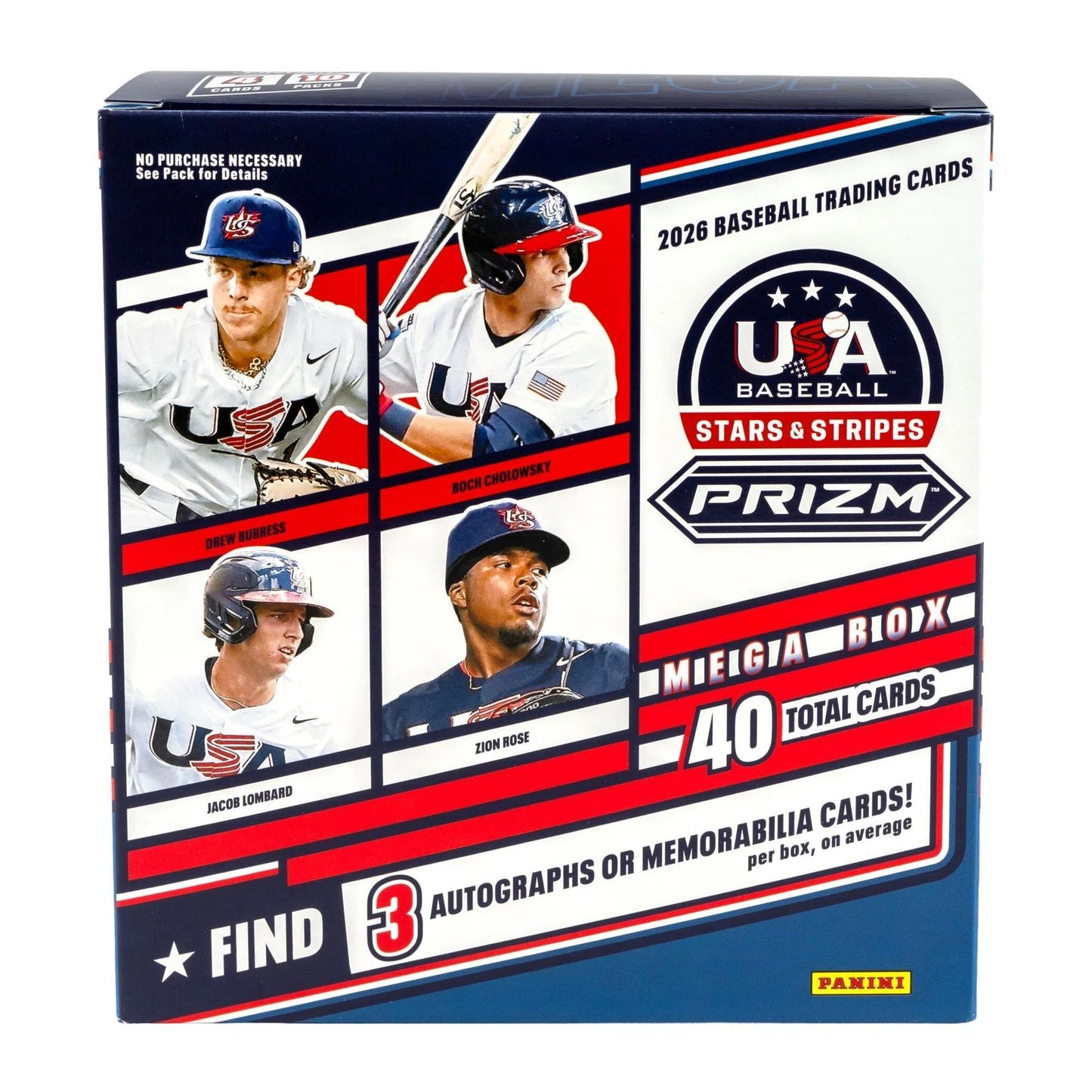 2026 Panini Prizm Baseball USA Stars and Stripes Mega Box