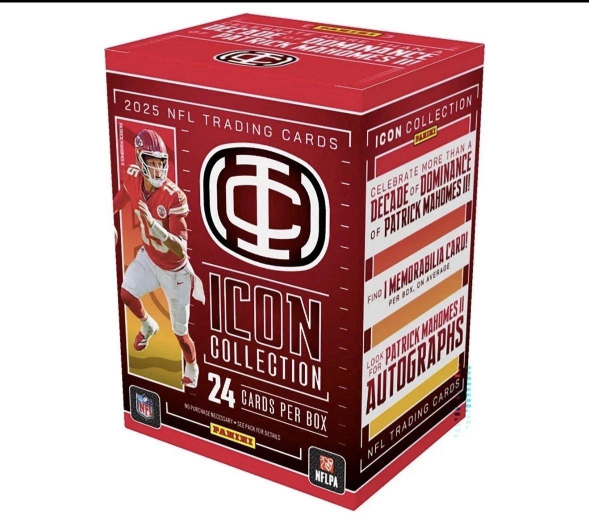 2025 Panini NFL Mahomes Icon Collection Football Trading Card Blaster Box