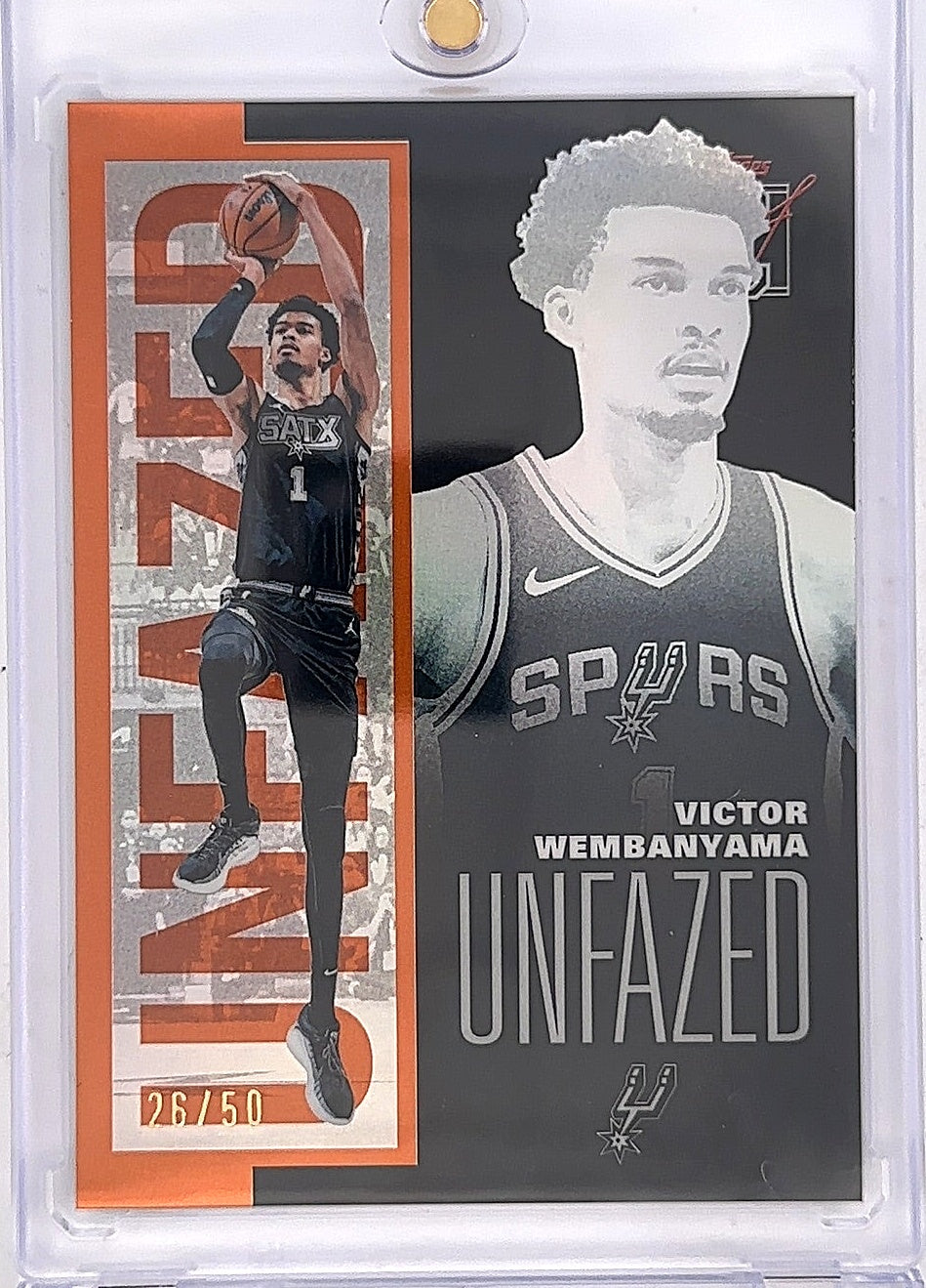 2025 Topps Signature Class Unfazed Victor Wembanyama [Orange] #FAZE-2 — front