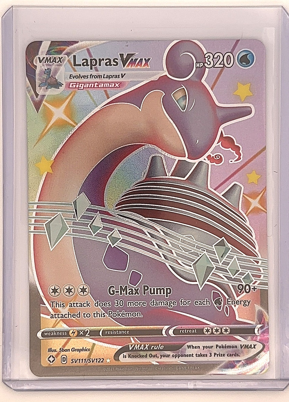 Lapras VMAX #SV111/SV122 — front