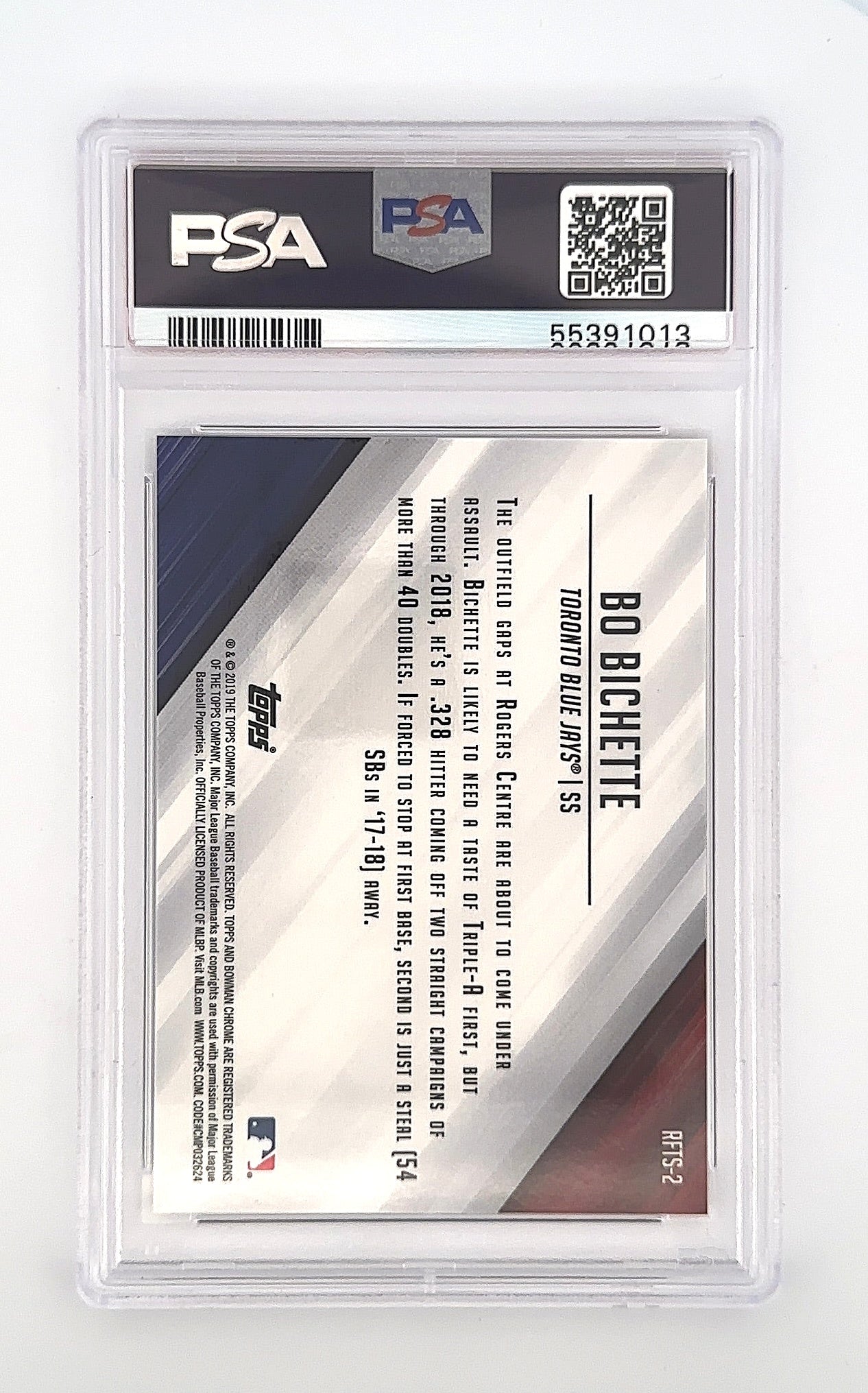 2019 Bowman Chrome Ready for the Show Bo Bichette /25 #RFTS-2 PSA 10 — back