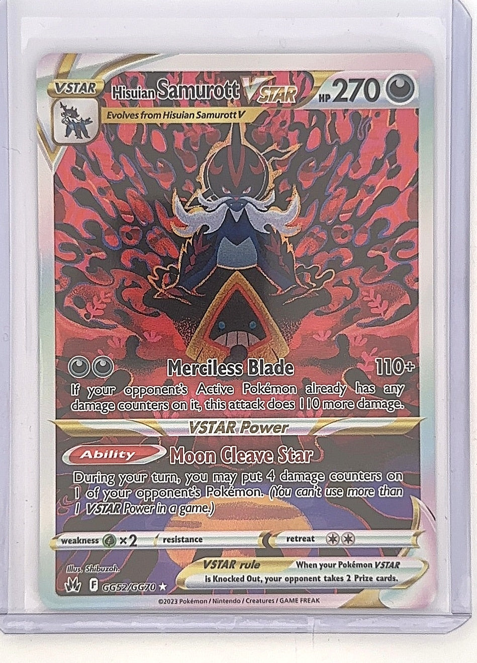Hisuian Samurott VSTAR #GG52/GG70 — front