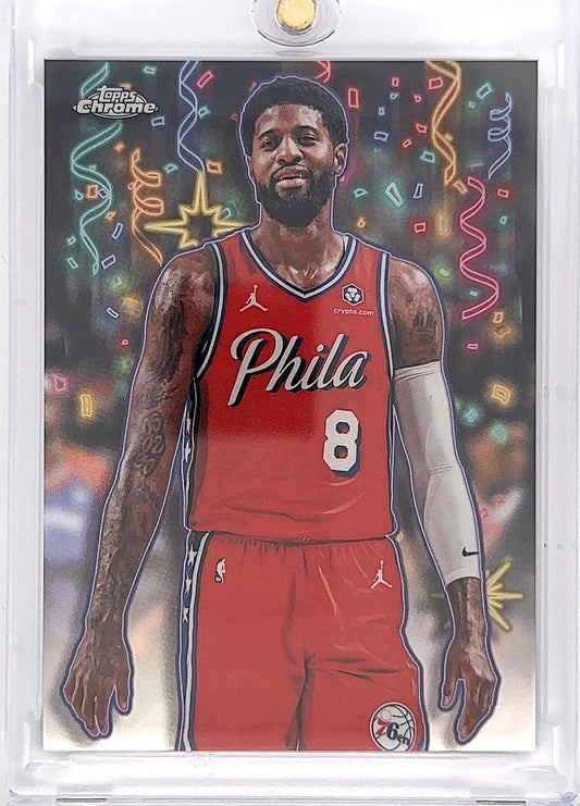 2025 Topps Chrome Update Celebracion Paul George #CB-9 — front