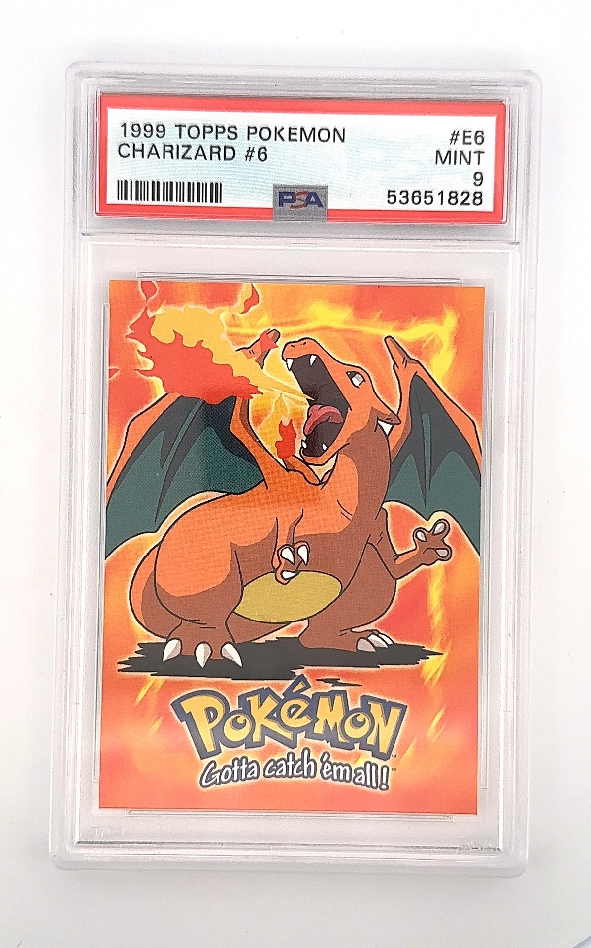 1999 Topps Charizard #6 PSA MINT 9 — front