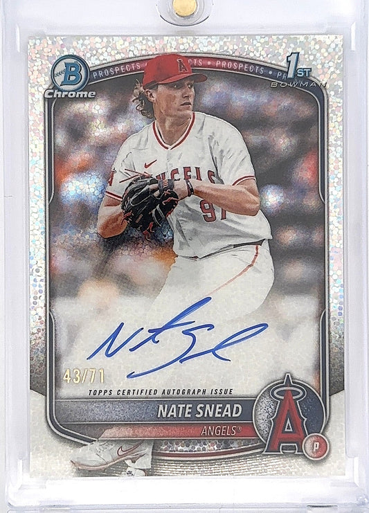 2025 Bowman Draft Chrome Prospect Autograph Nate Snead [Sparkle Refractor] #CPA-NSN — front