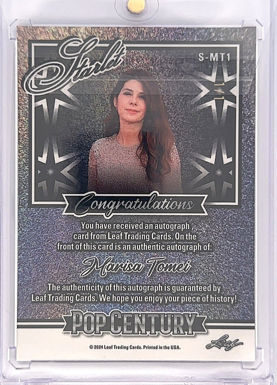 2024 Marisa Tomei Leaf Pop Century Auto [Harlet] #S-MT1 — back
