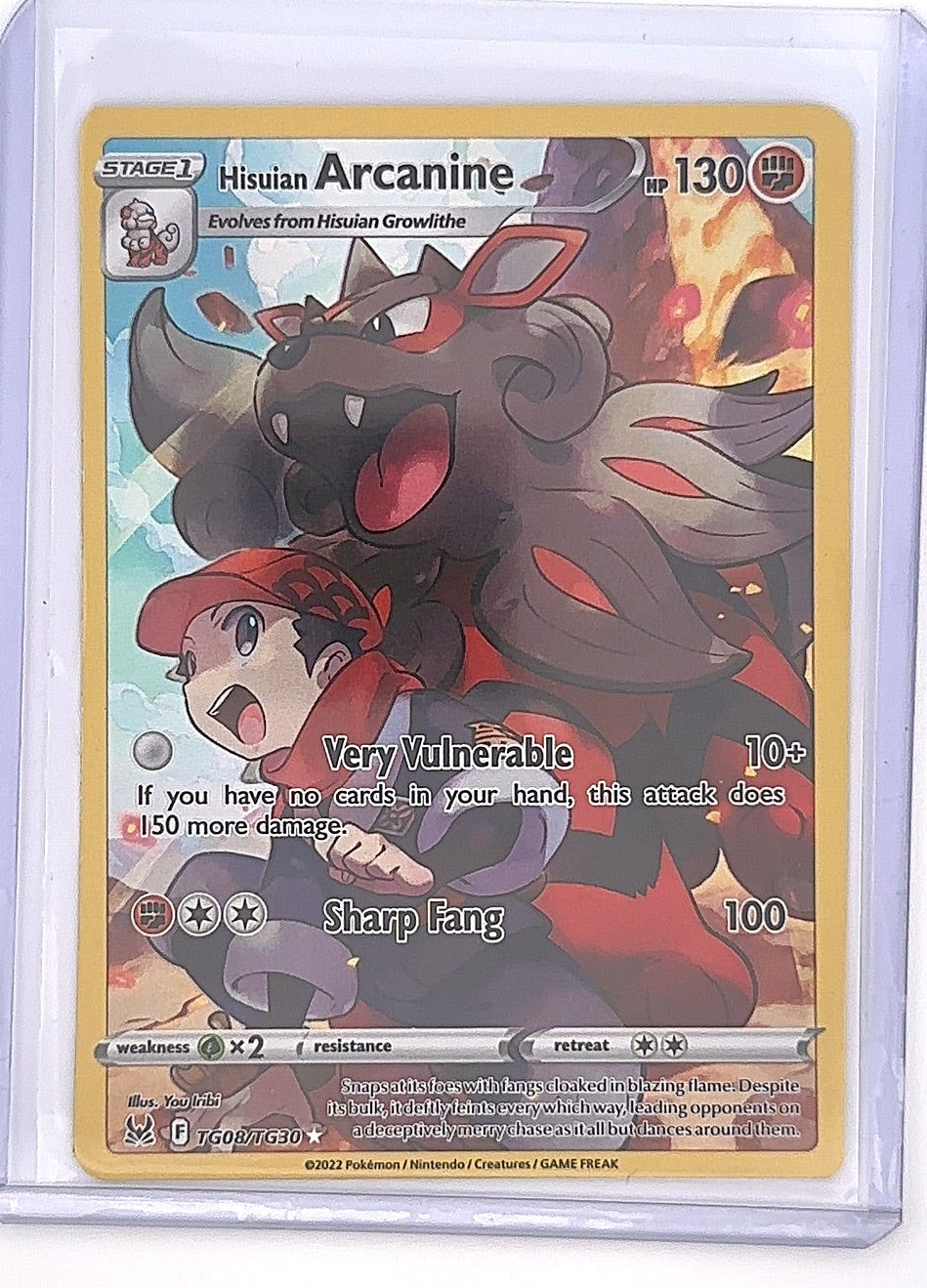 Hisuian Arcanine #TG08/TG30 — front