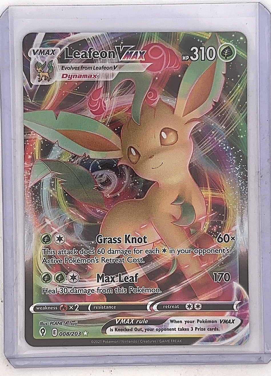 Leafeon VMAX #008/203 — front