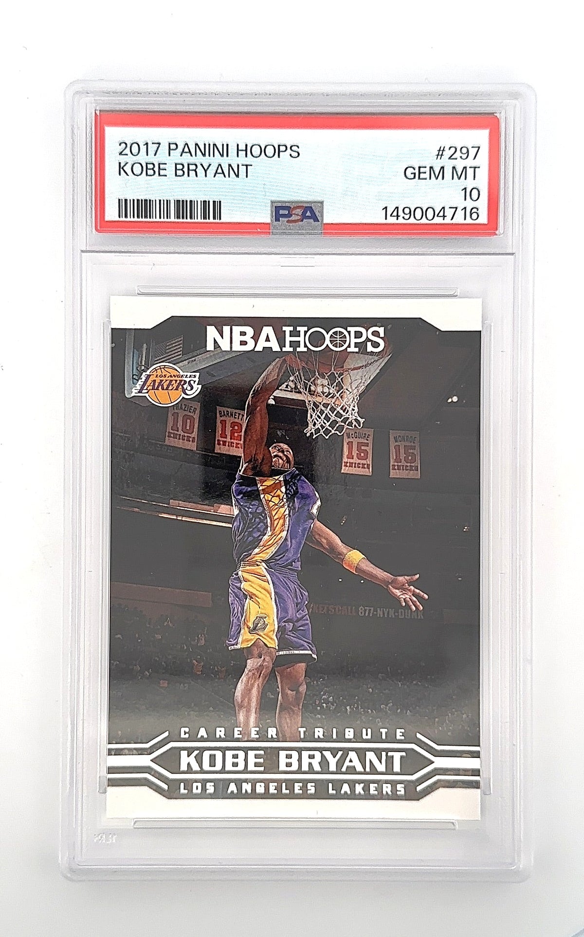 2017 Panini Hoops Kobe Bryant #297 PSA 10 — front