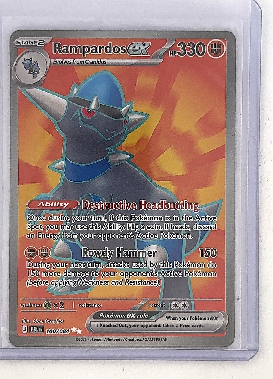 Rampardos ex - 100/084 #100/084 — front