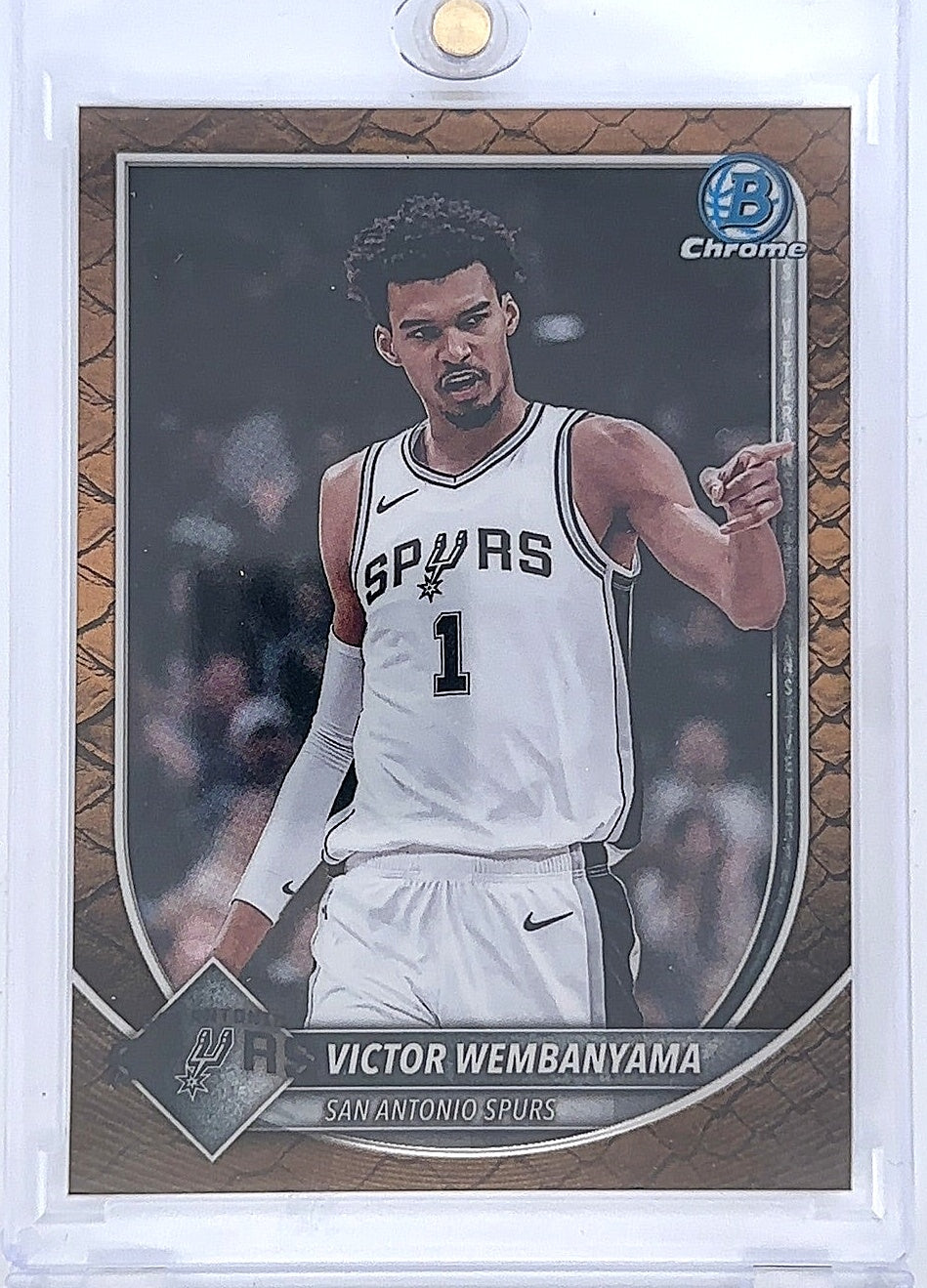 2025 Bowman Chrome Victor Wembanyama [Reptilian Refractor] #BCV-143 — front