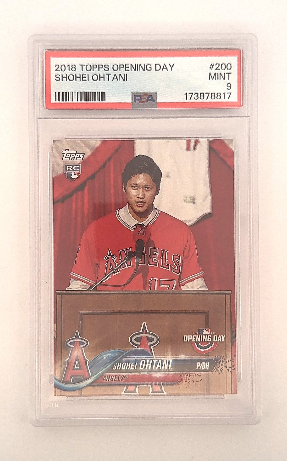 2018 Topps Opening Day Shohei Ohtani #200 PSA 9 — front