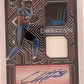Chuba Hubbard Obsidian Rookie Patch Auto /10 — front