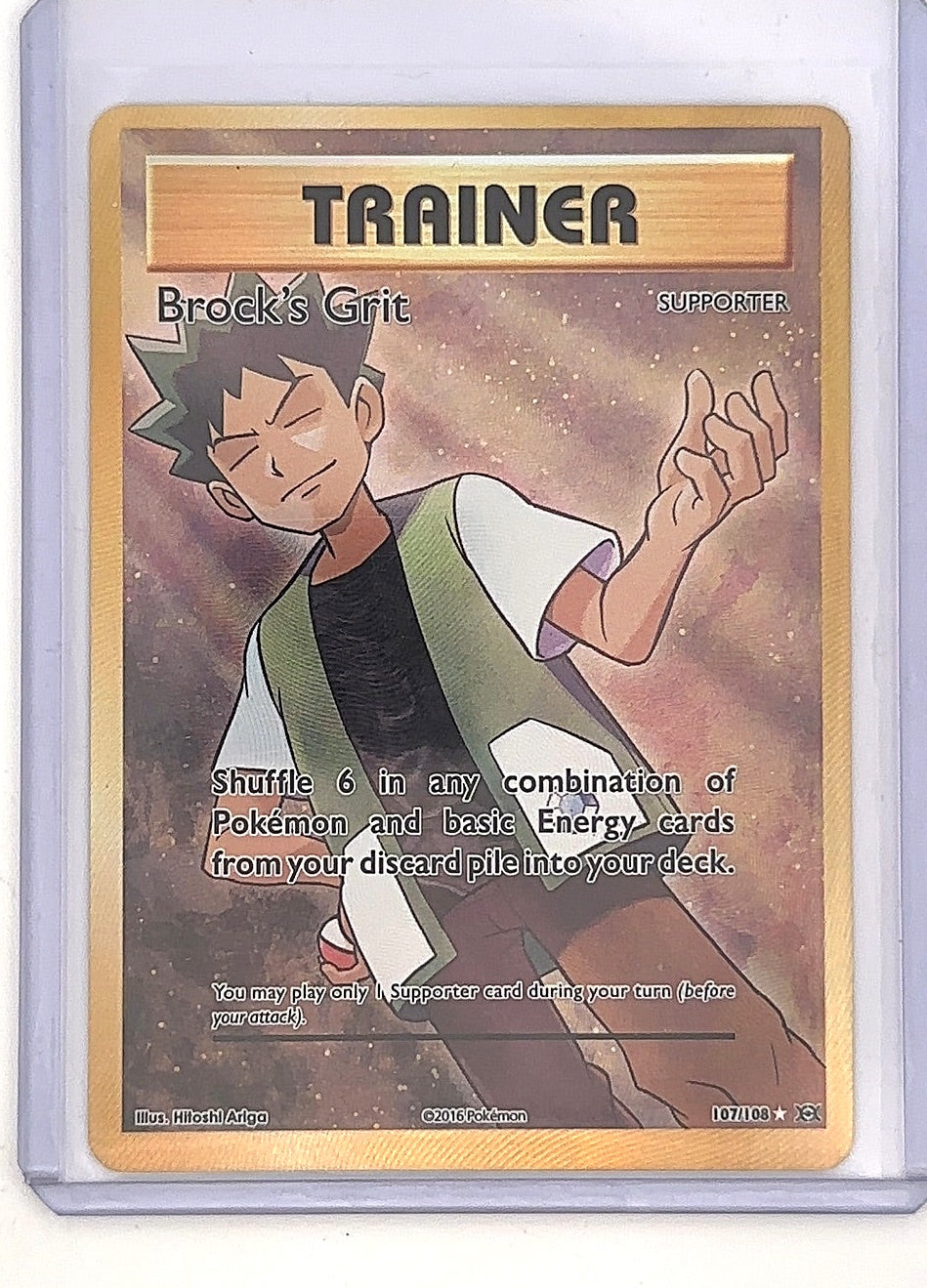 Brock's Grit (Full Art) #107/108 — front