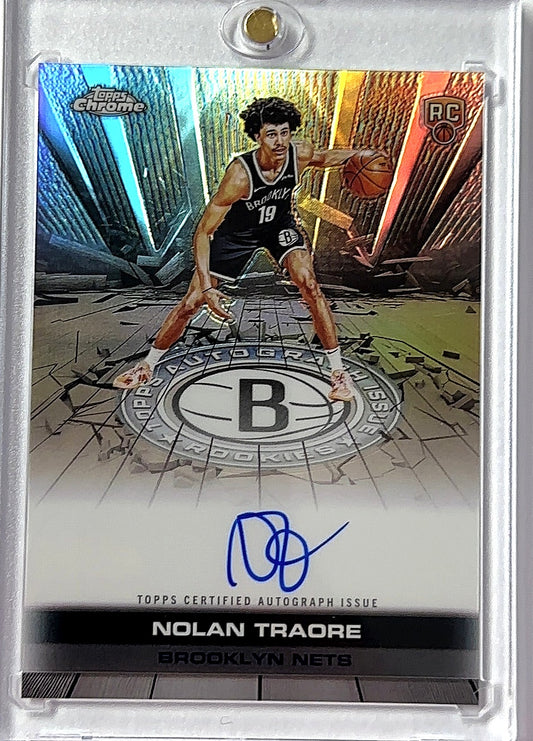 2025 Topps Chrome Autograph Issue Rookie Nolan Traore [Refractor] #TAUR2-NT AUTO — front