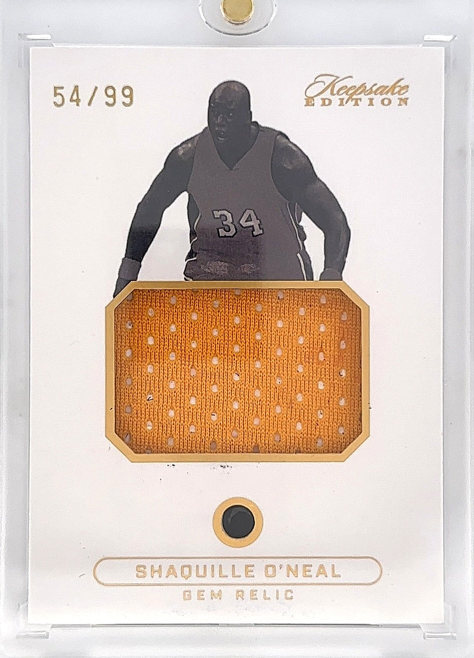 Shaquille O’Neal Gem Relic 54/99 #333 — front