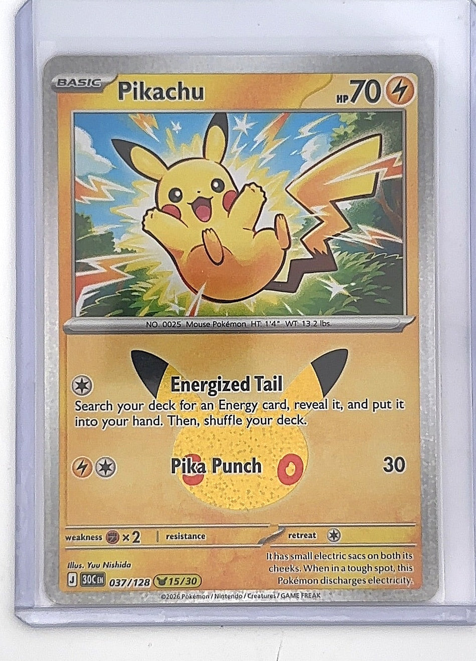 Pikachu - 037/128 #037/128 — front