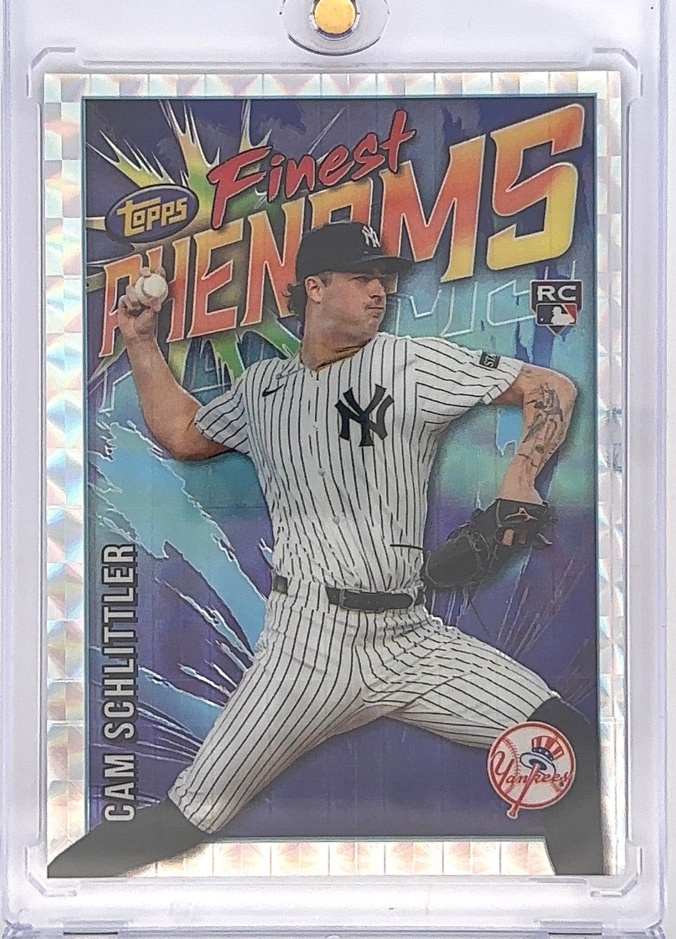2026 Topps Finest Phenoms [Geometric] 
Cam Schlittler #FP-25 — front