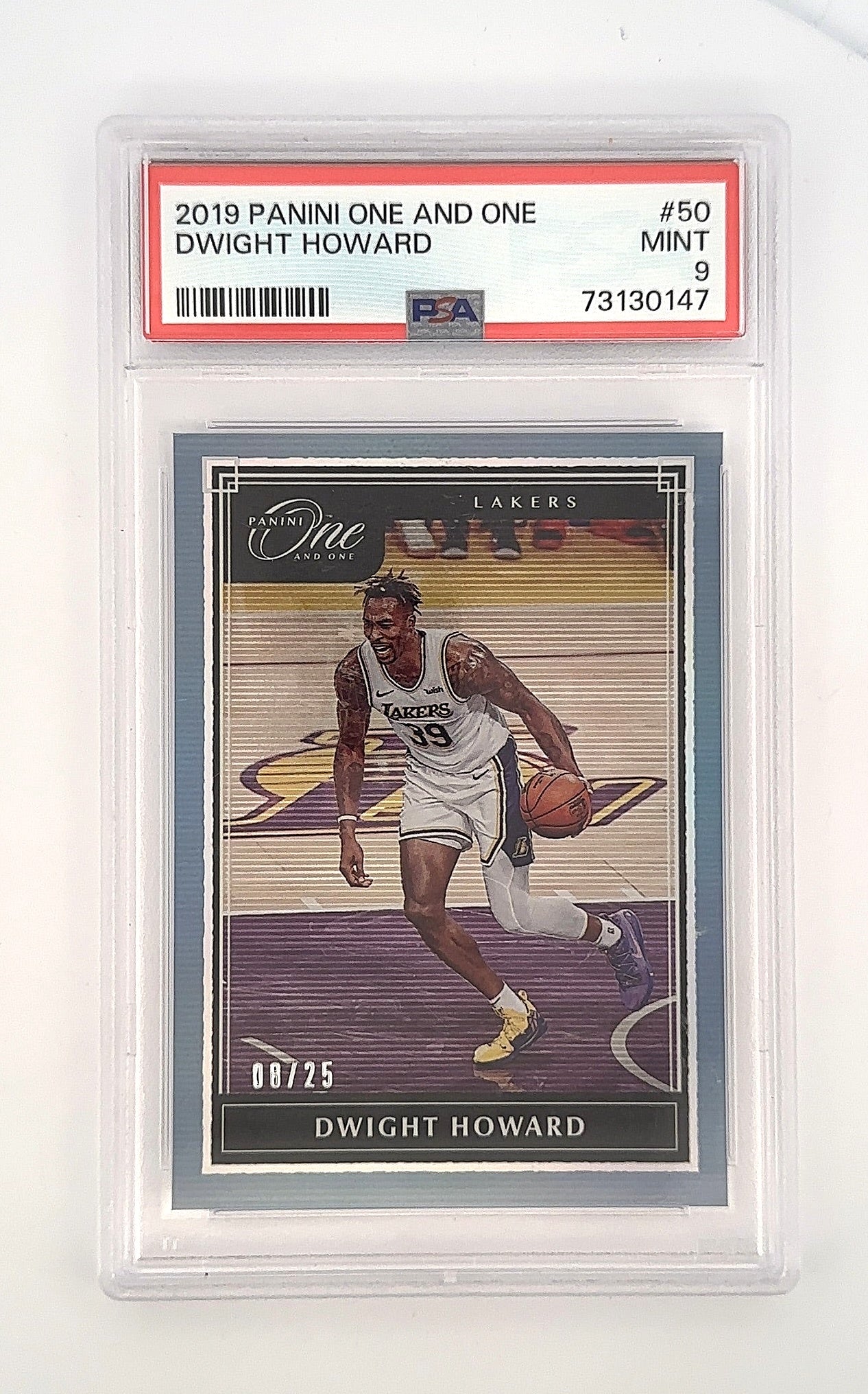 2019 Panini One and One Dwight Howard /25 #50 PSA 9 — front