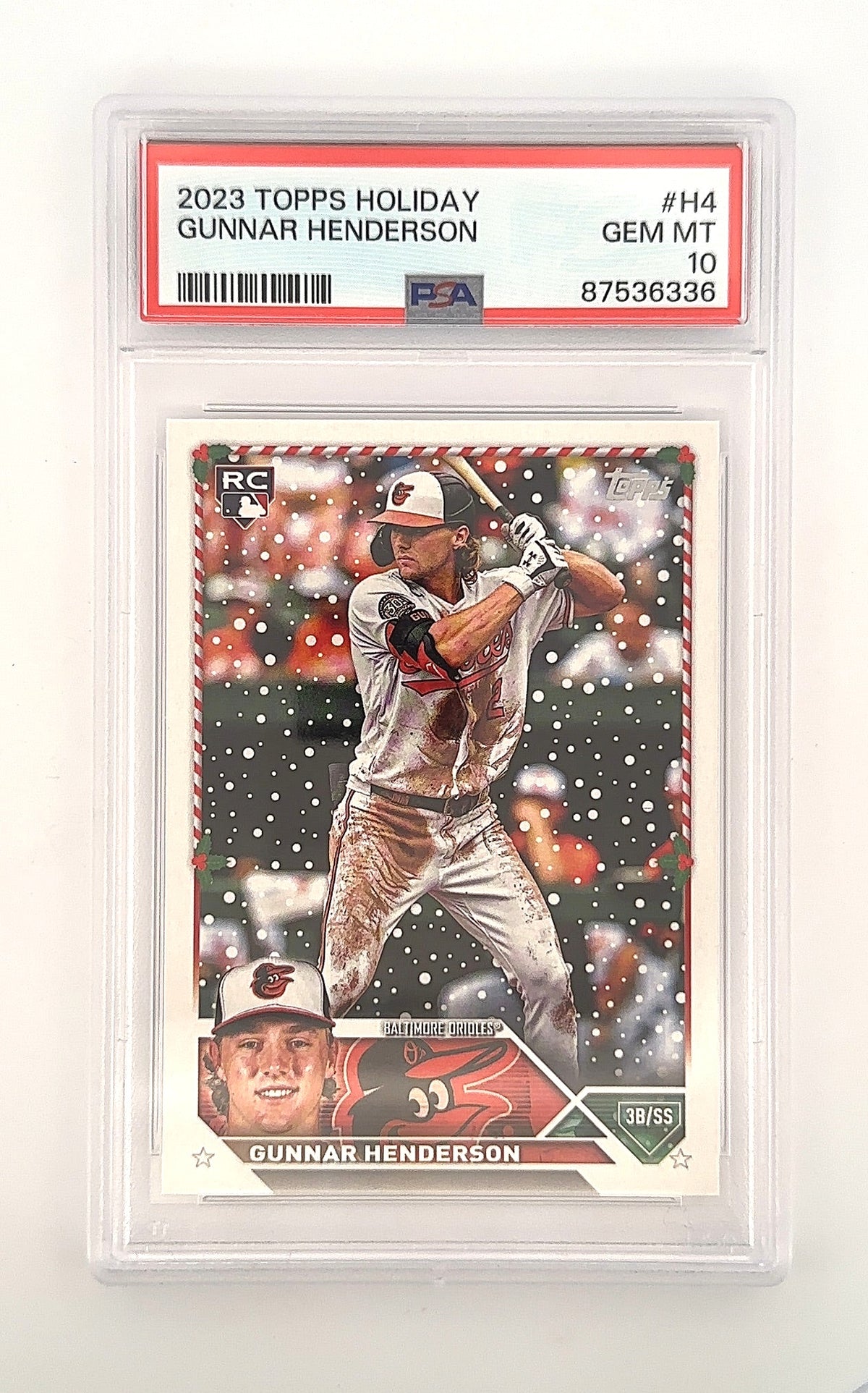 2023 Topps Holiday Gunnar Henderson #H4 PSA 10 — front