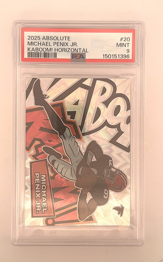 2025 Panini Absolute Kaboom Horizontal Michael Penix Jr. #20 PSA 9 — front