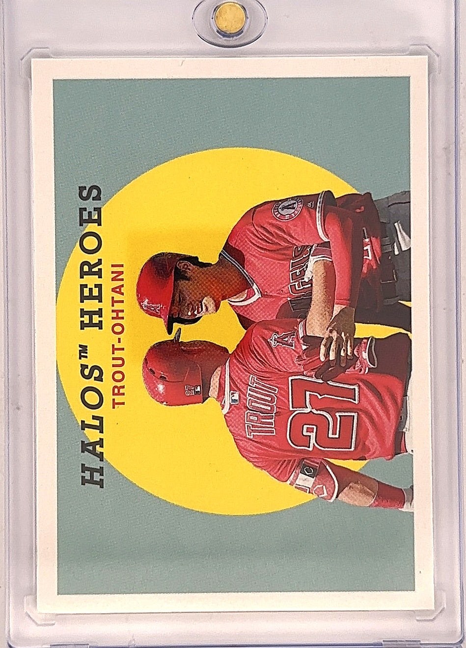 2018 Topps Archives Shohei Ohtani, Mike Trout [Halos Heroes] #303 — front